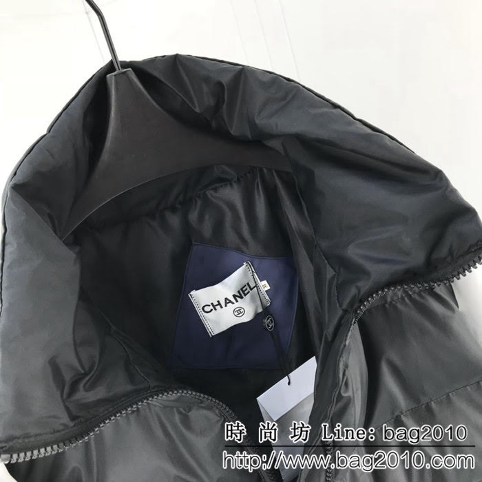 CHANEL香奈兒 vintage中古系列 18ss秋冬新款 背後品牌字母印花 拼色棉服 情侶款 ydi1522